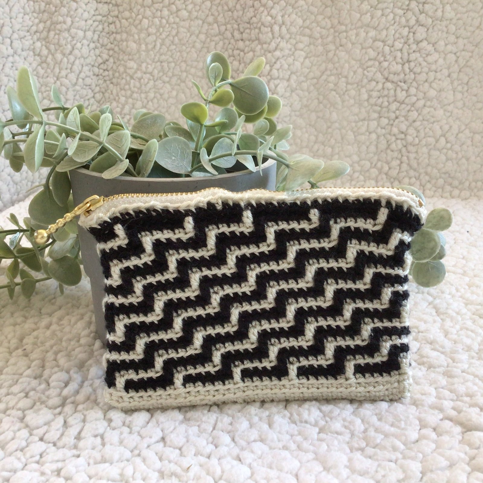 Overlay Mosaic Crochet Purse